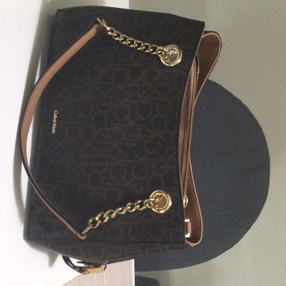 Brand new Brown Calvin Klein medium sized purse